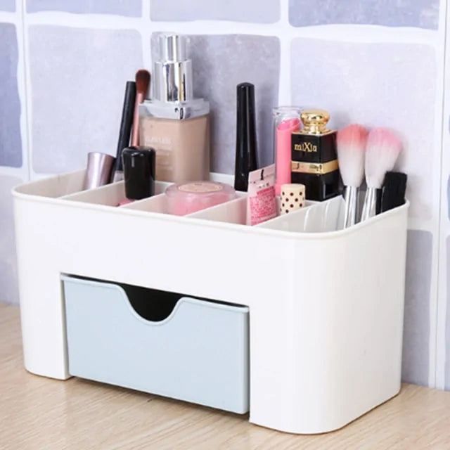 Plastic Drawer Makeup Organizer – Compact Dressing Table Storage for Cosmetics & Jewellery