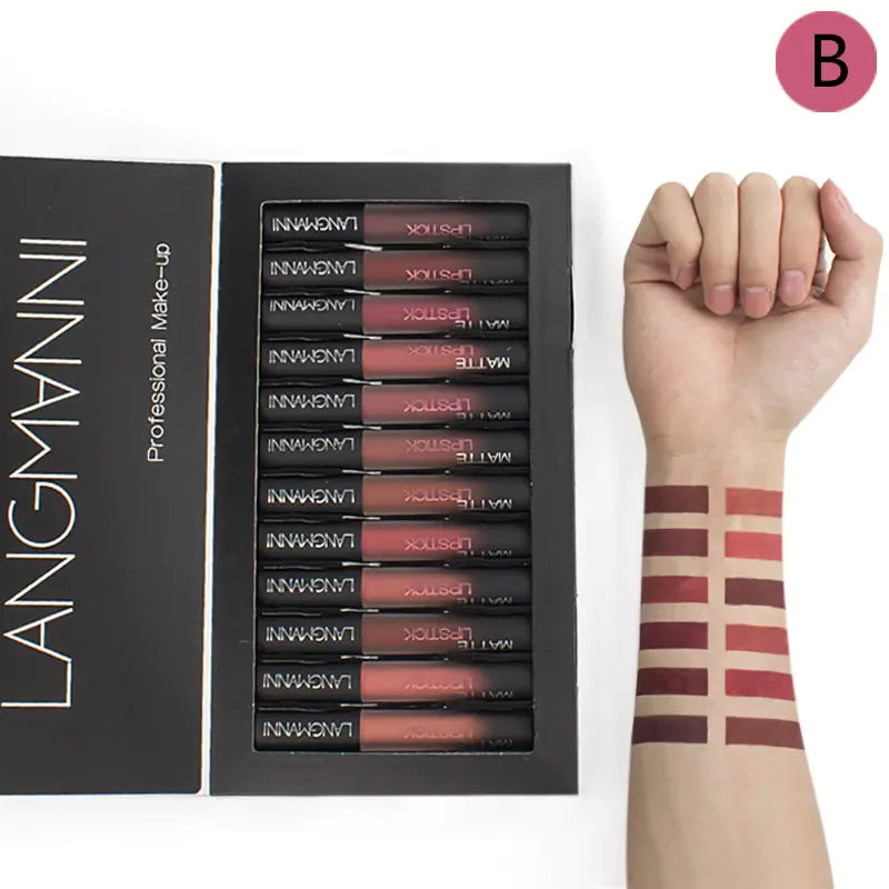 12 Piece Long-Lasting Lipstick Collection – Moisturising & Highly Pigmented