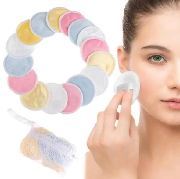 Reusable Bamboo Makeup Pads – Eco-Friendly Cleansing & Makeup Removal Pads