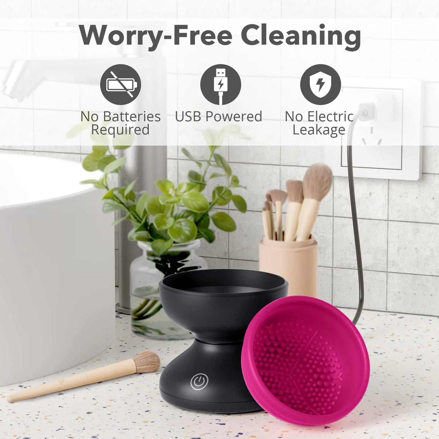Silicone Makeup Brush Cleaner Pad – Deep-Clean Textured Mat for Residue-Free Brushes
