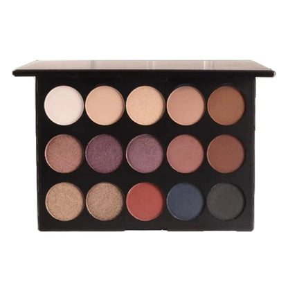 15 Shade Eyeshadow Palette – Matte, Shimmer & Frost Finishes | Twilight, Sunset & Dusk