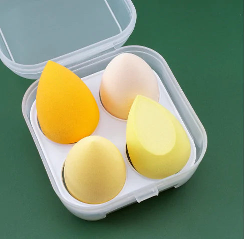 4 Piece Dual-Use Makeup Sponge Powder Puff Set – Dry & Wet Application