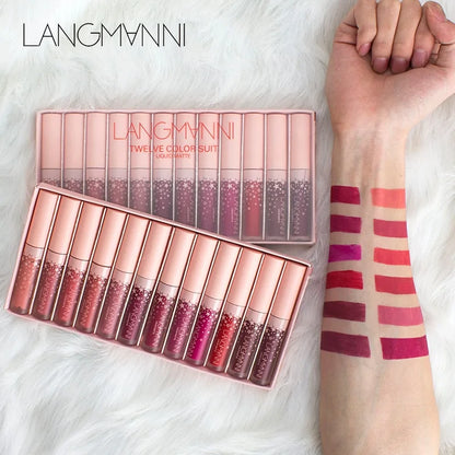 12 Piece Long-Lasting Lipstick Collection – Moisturising & Highly Pigmented