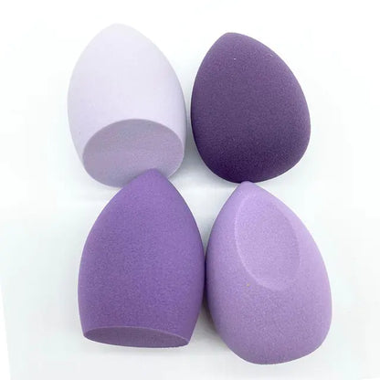 4 Piece Bevel-Cut Makeup Sponge Set – Dry & Wet Use with Fun Stickers