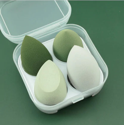 4 Piece Dual-Use Makeup Sponge Powder Puff Set – Dry & Wet Application
