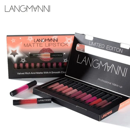 12 Piece Long-Lasting Lipstick Collection – Moisturising & Highly Pigmented