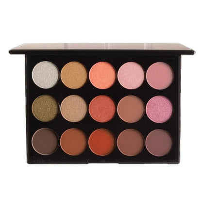 15 Shade Eyeshadow Palette – Matte, Shimmer & Frost Finishes | Twilight, Sunset & Dusk