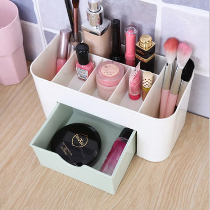 Plastic Drawer Makeup Organizer – Compact Dressing Table Storage for Cosmetics & Jewellery