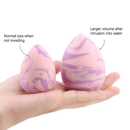 Marbling Water-Drop Makeup Sponge – Flawless Blending for Foundation, Concealer & Powder