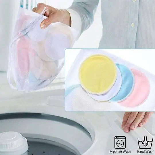Reusable Bamboo Makeup Pads – Eco-Friendly Cleansing & Makeup Removal Pads