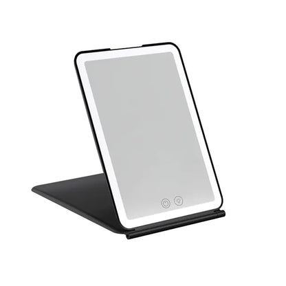 Foldable LED Makeup Mirror – Touch Screen, 3 Colour Light Modes & Rechargeable Battery