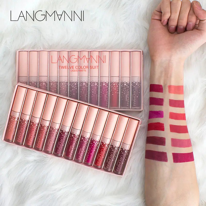 12 Piece Long-Lasting Lipstick Collection – Moisturising & Highly Pigmented