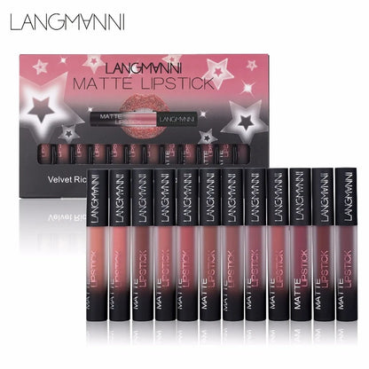 12 Piece Long-Lasting Lipstick Collection – Moisturising & Highly Pigmented
