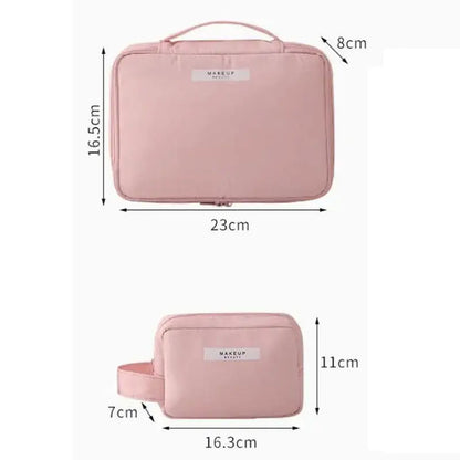Multi-Compartment Makeup Bag – Organised Cosmetics Bag for Brushes, Palettes & Skincare